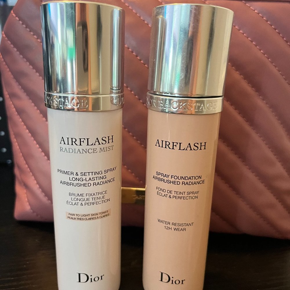 Dior Airflash Foundation (shade 2CR) and radiance mist primer & setting spray